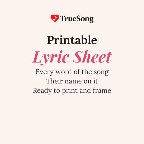 Printable Lyric Sheet